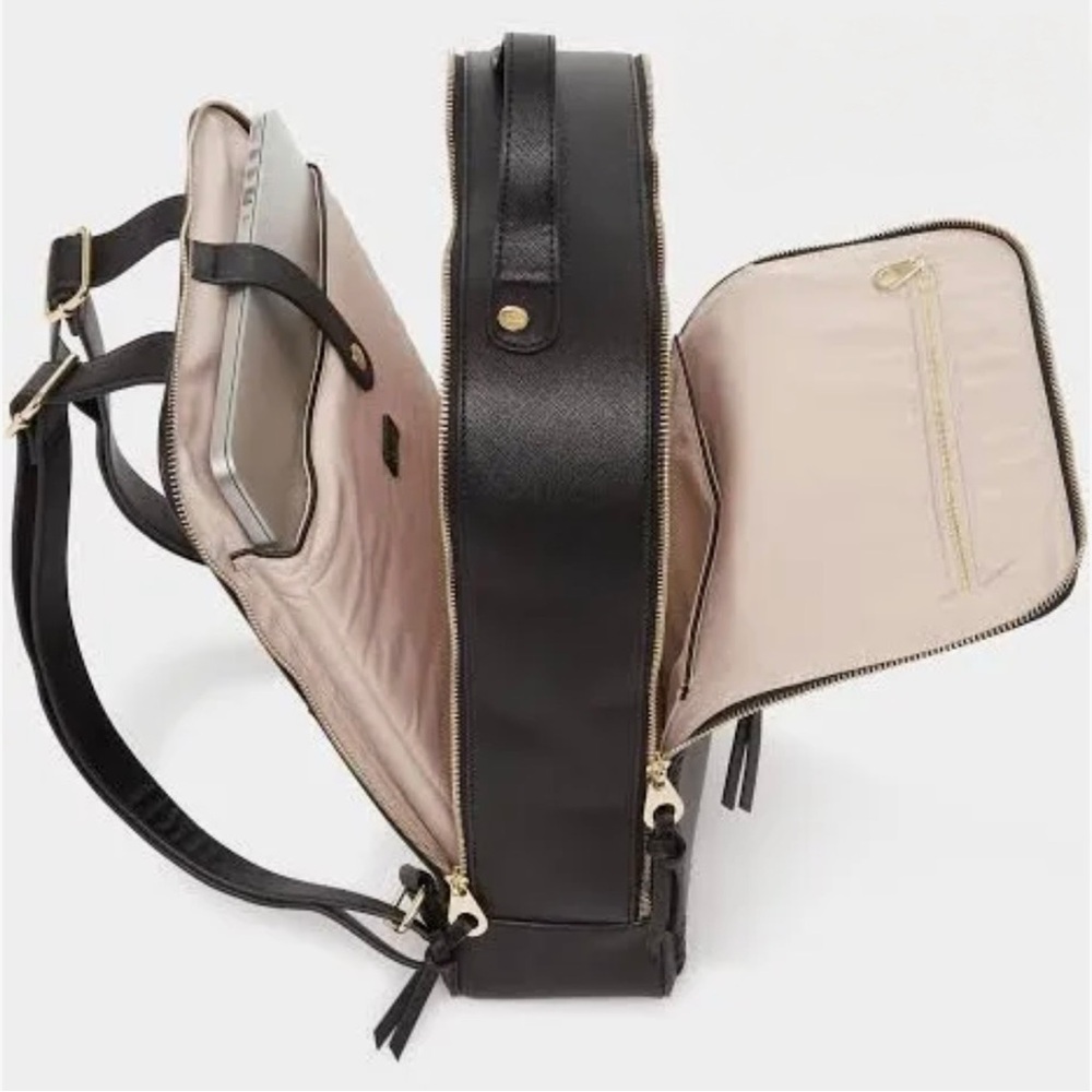 CALPAK Kaya Laptop Backpack in Black and Gold Accents - Picture 5 of 8